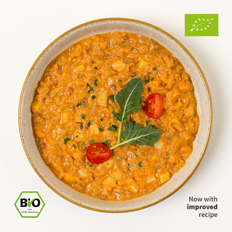 Organic Lentil Curry – vegan ready meal by Froyda